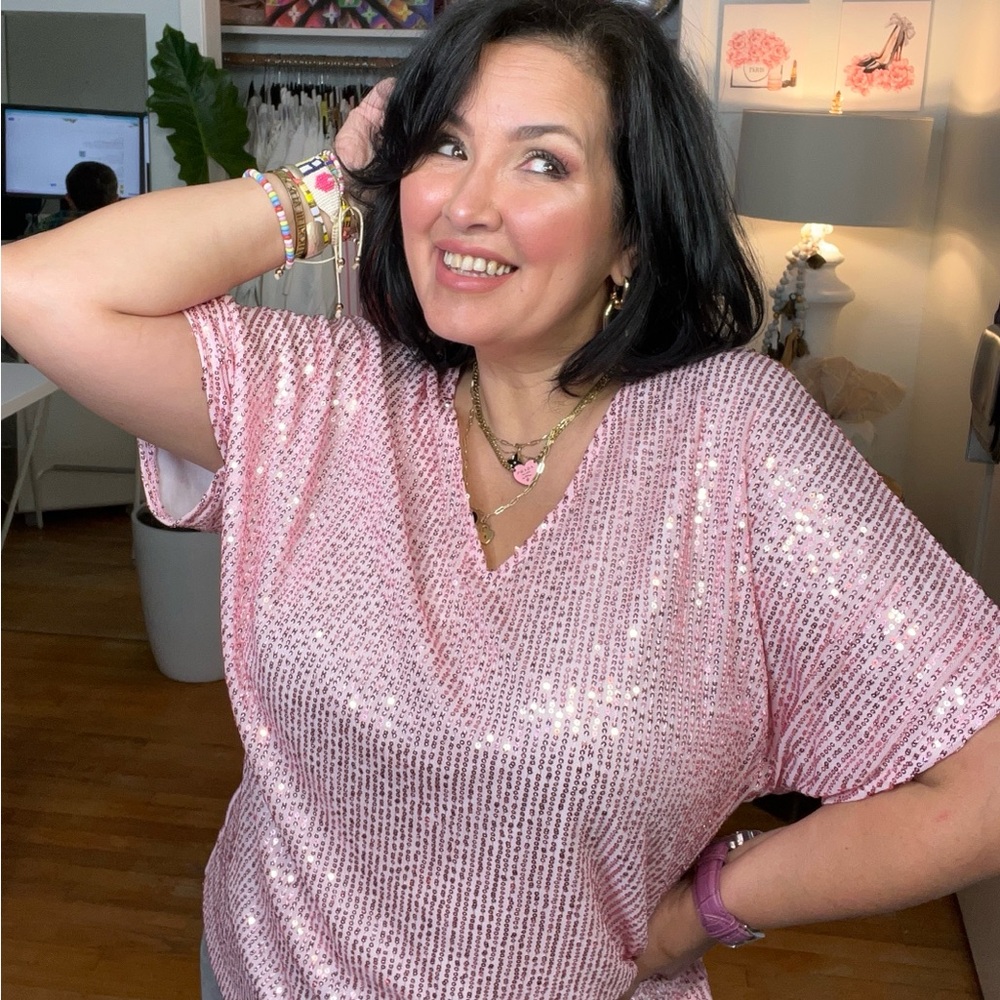 Preloved sequin ladies top
